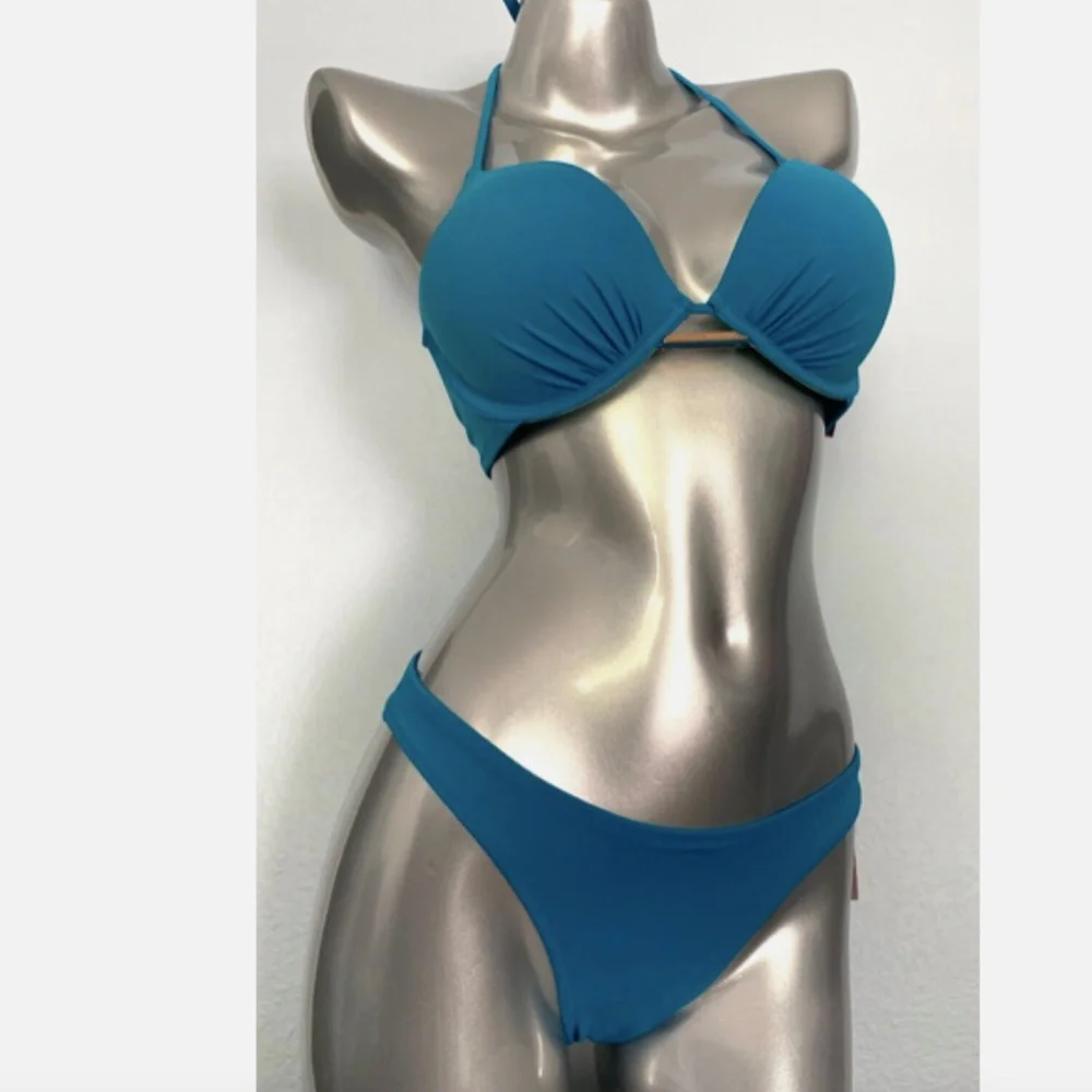 Victorias Secret Bombshell +2 Cups Top & Itsy Bottom Cosmo Bikini Set 38D / L